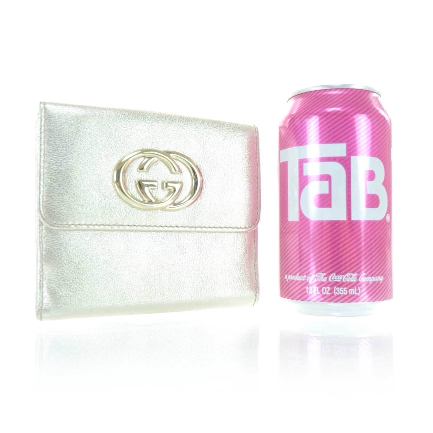 Leather Compact Britt Wallet Metallic