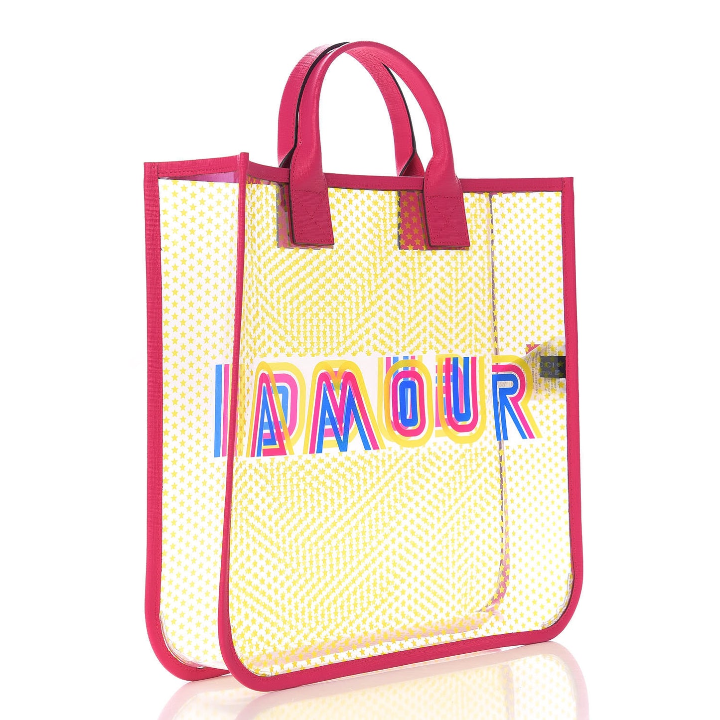 Vinyl Gucci Amour Stars Childrens Tote Multicolor Glass Bright Fuxia