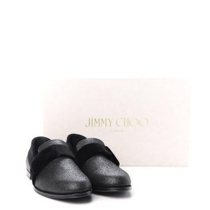 Jimmy Choo Glitter Velvet Mens John Slip On Loafers 40.5 Black 10 of 10