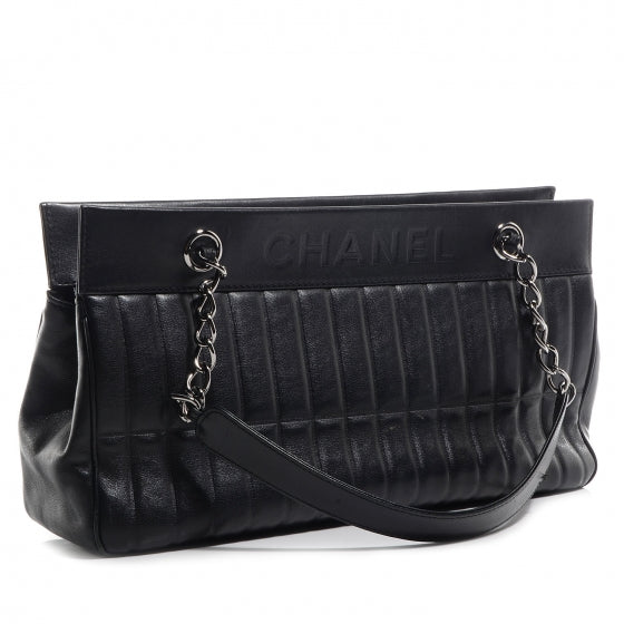 Chanel Lambskin Lax East West Shoulder Bag Black 3 of 7