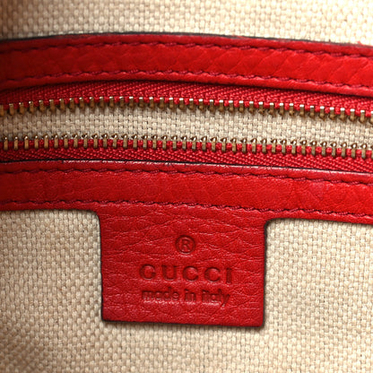 Gucci Pebbled Calfskin Small Soho Top Handle Bag Red 6 of 12