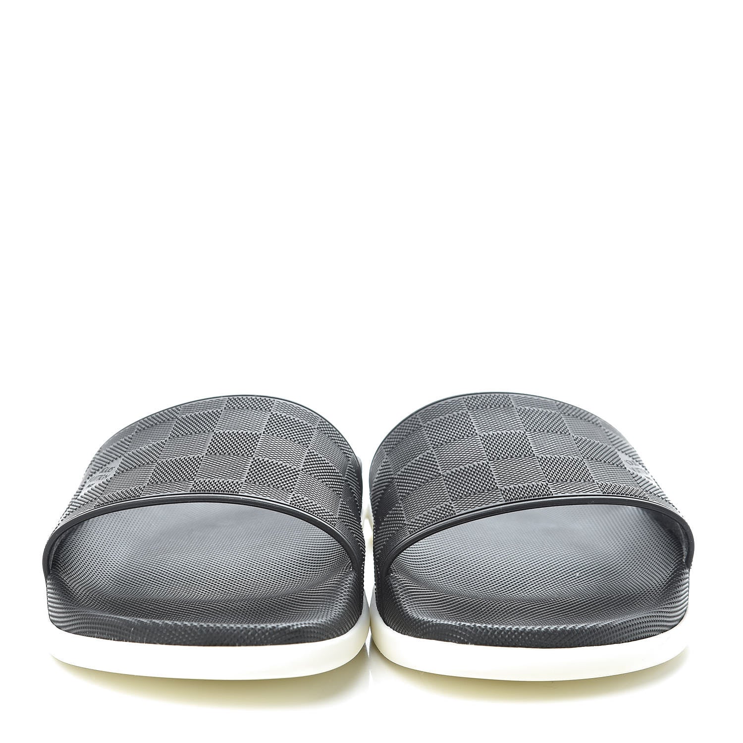 Louis Vuitton Damier Graphite Mens Waterfront Slide Sandal 13 Black 2 of 7