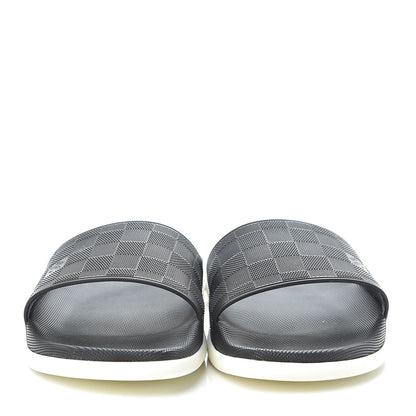 Louis Vuitton Damier Graphite Mens Waterfront Slide Sandal 13 Black 2 of 7