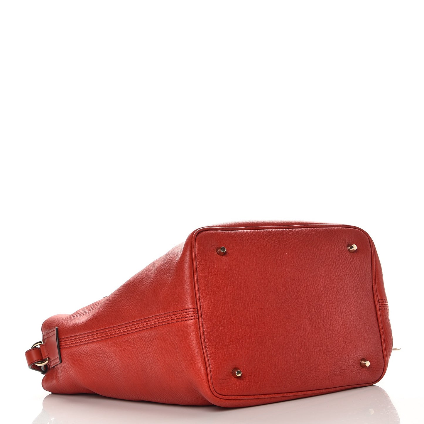 Grainy Calfskin Medium Ashby Hobo Cadmium Red