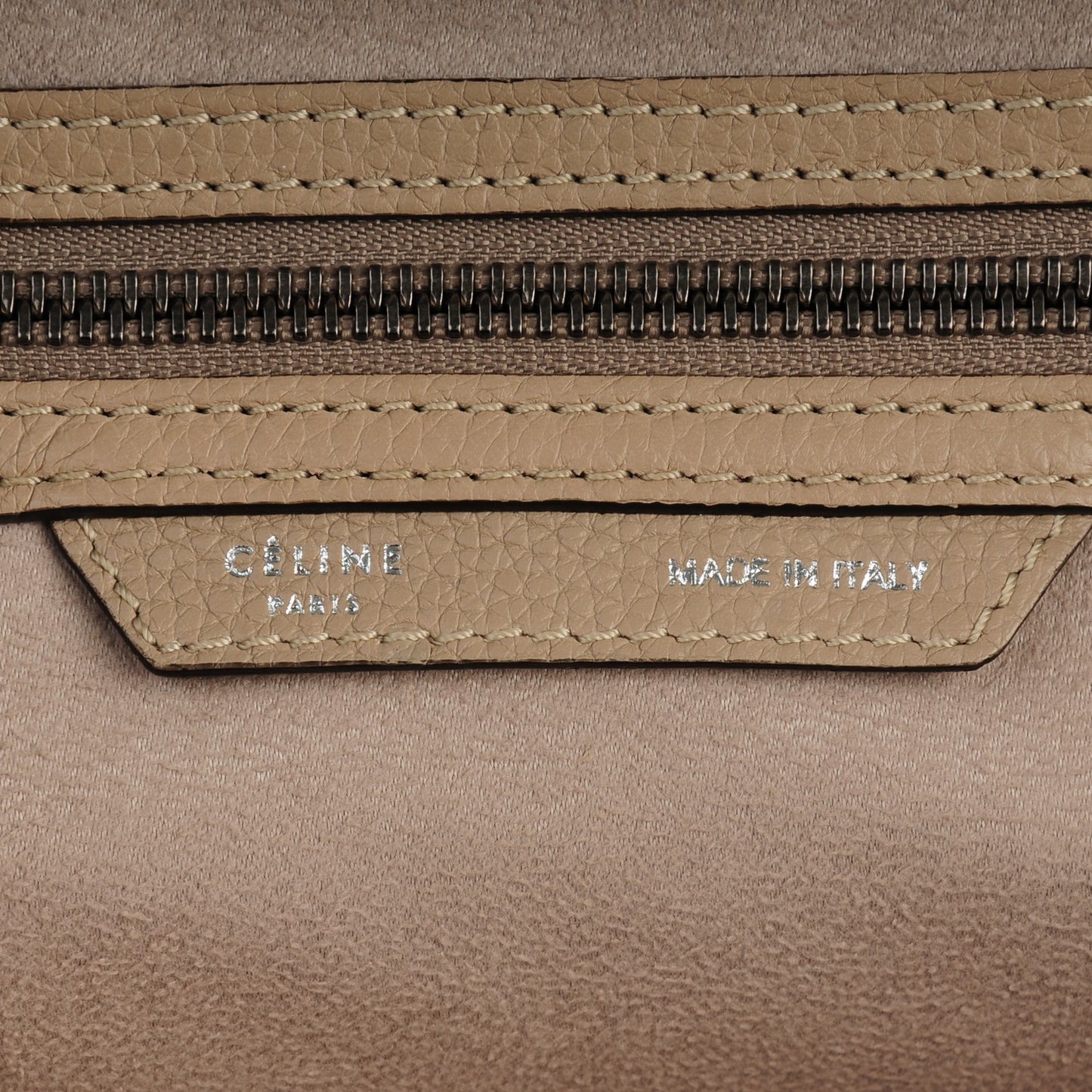 Drummed Calfskin Shoulder Luggage Dune