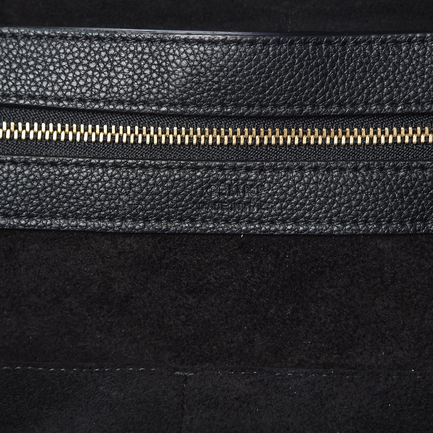 Celine Soft Grained Calfskin Medium Belt Cabas Phantom Black 6 of 8