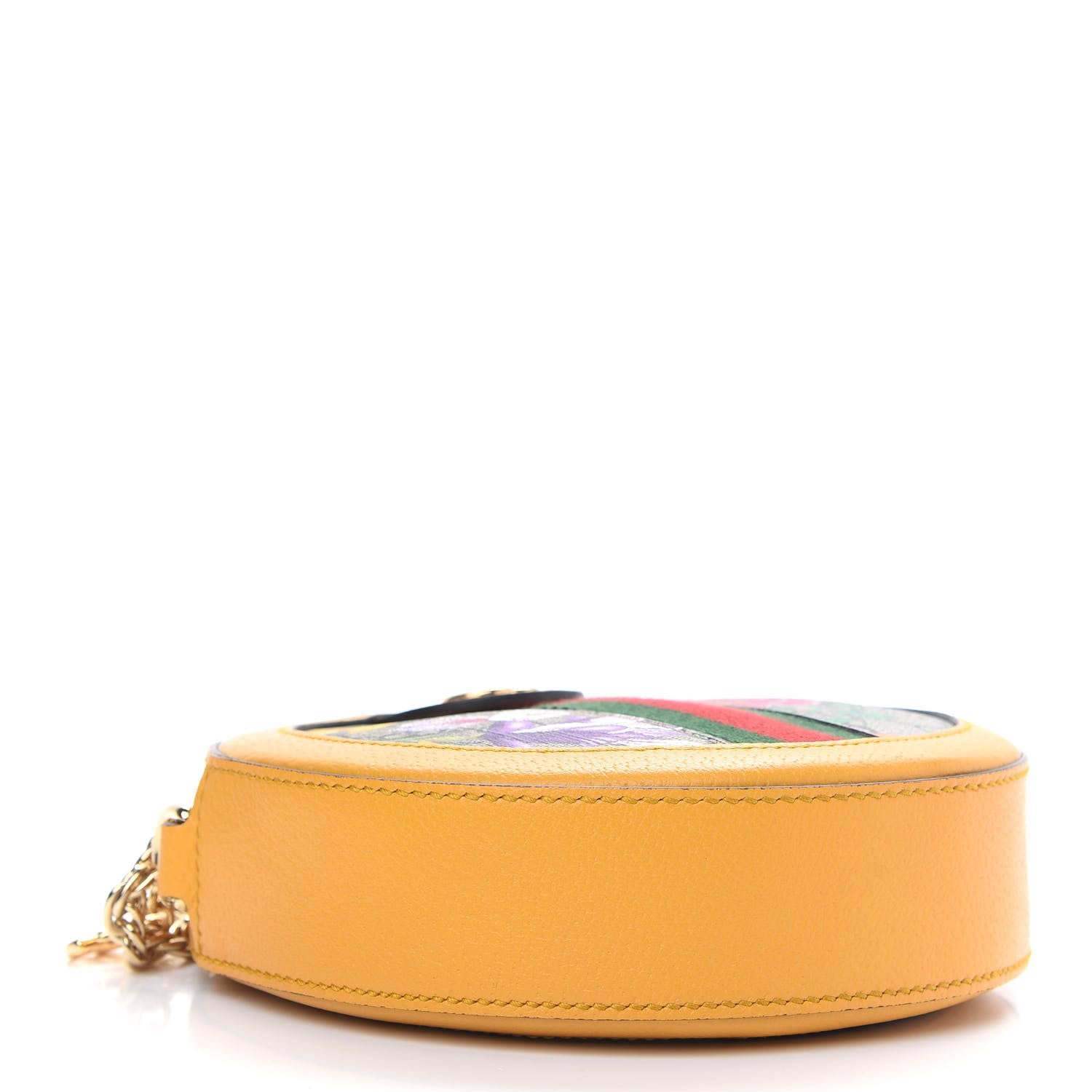 Gucci GG Supreme Monogram Flora Web Mini Ophidia Round Shoulder Bag Beige Multicolor Crop 4 of 9
