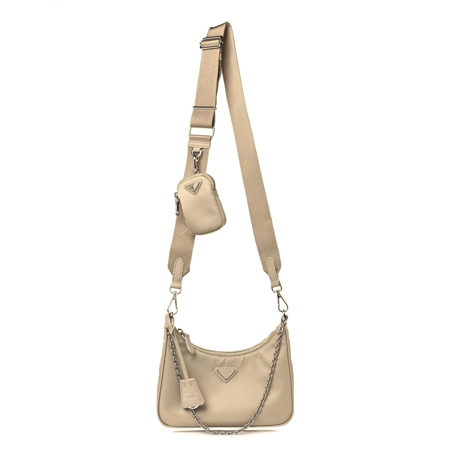Re-Nylon Saffiano Re-Edition 2005 Shoulder Bag Deserto