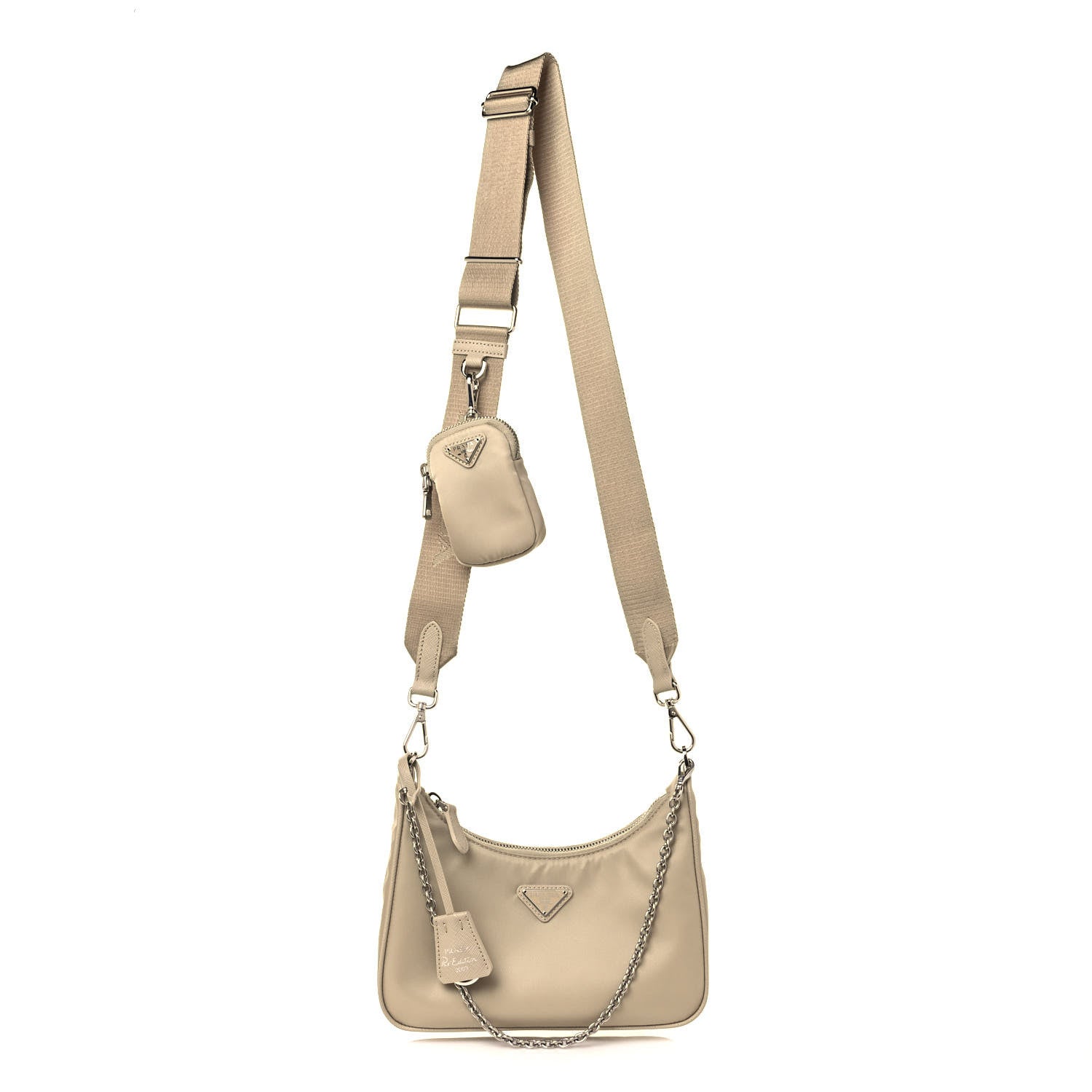 Prada Re-Nylon Saffiano Re-Edition 2005 Shoulder Bag Deserto 1 of 13