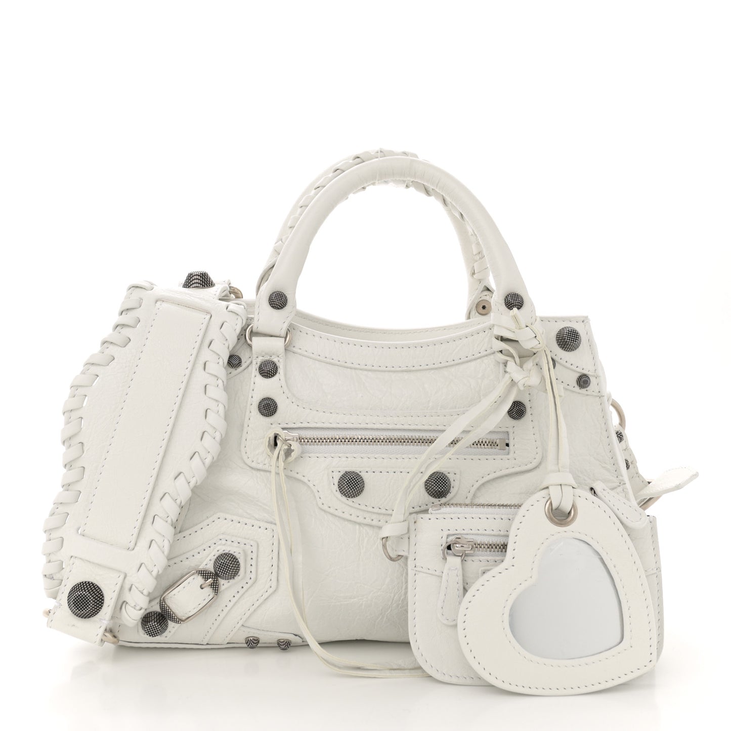 Agneau Arena Neo Cagole Handbag XS Optic White