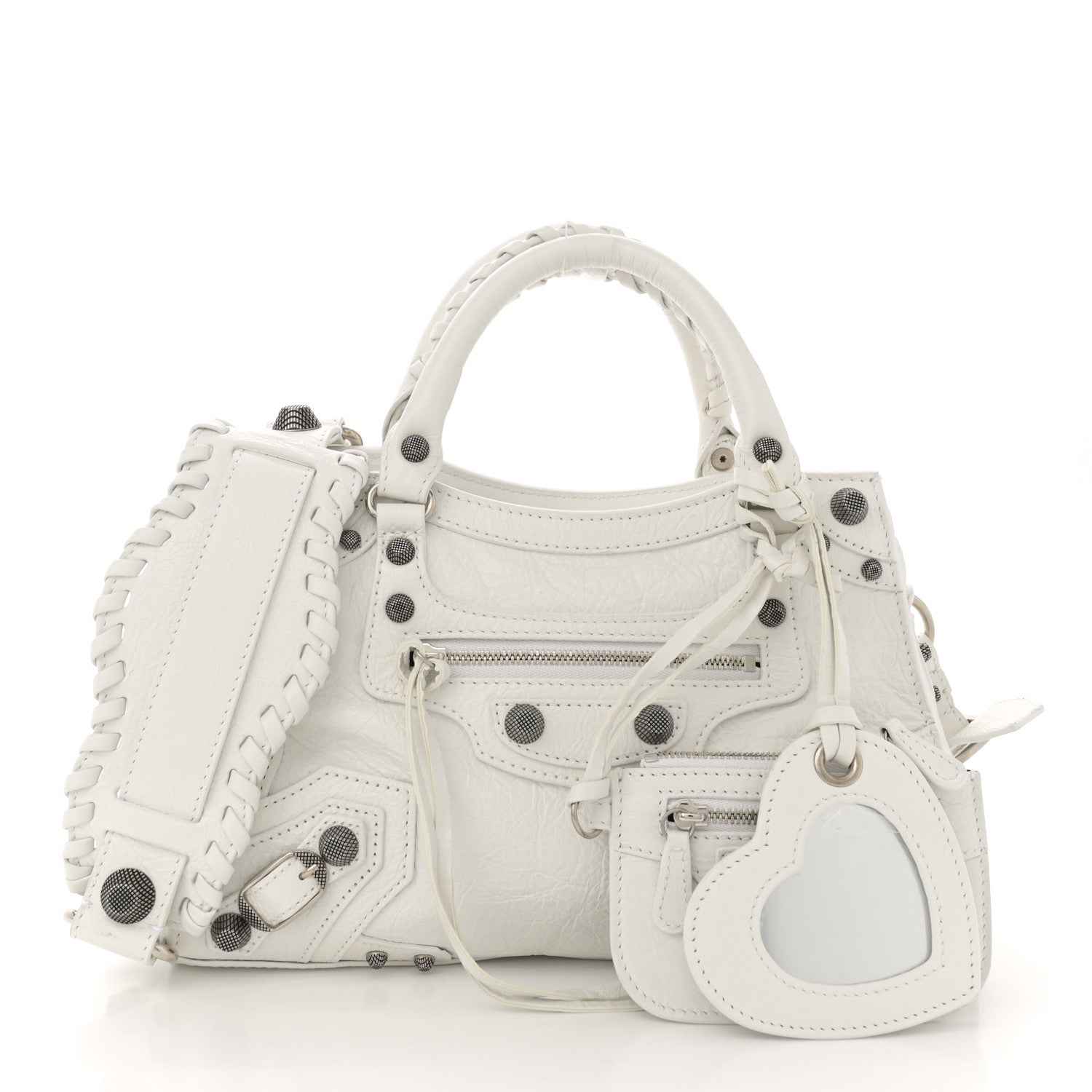 Balenciaga Agneau Arena Neo Cagole Handbag XS Optic White 3 of 13