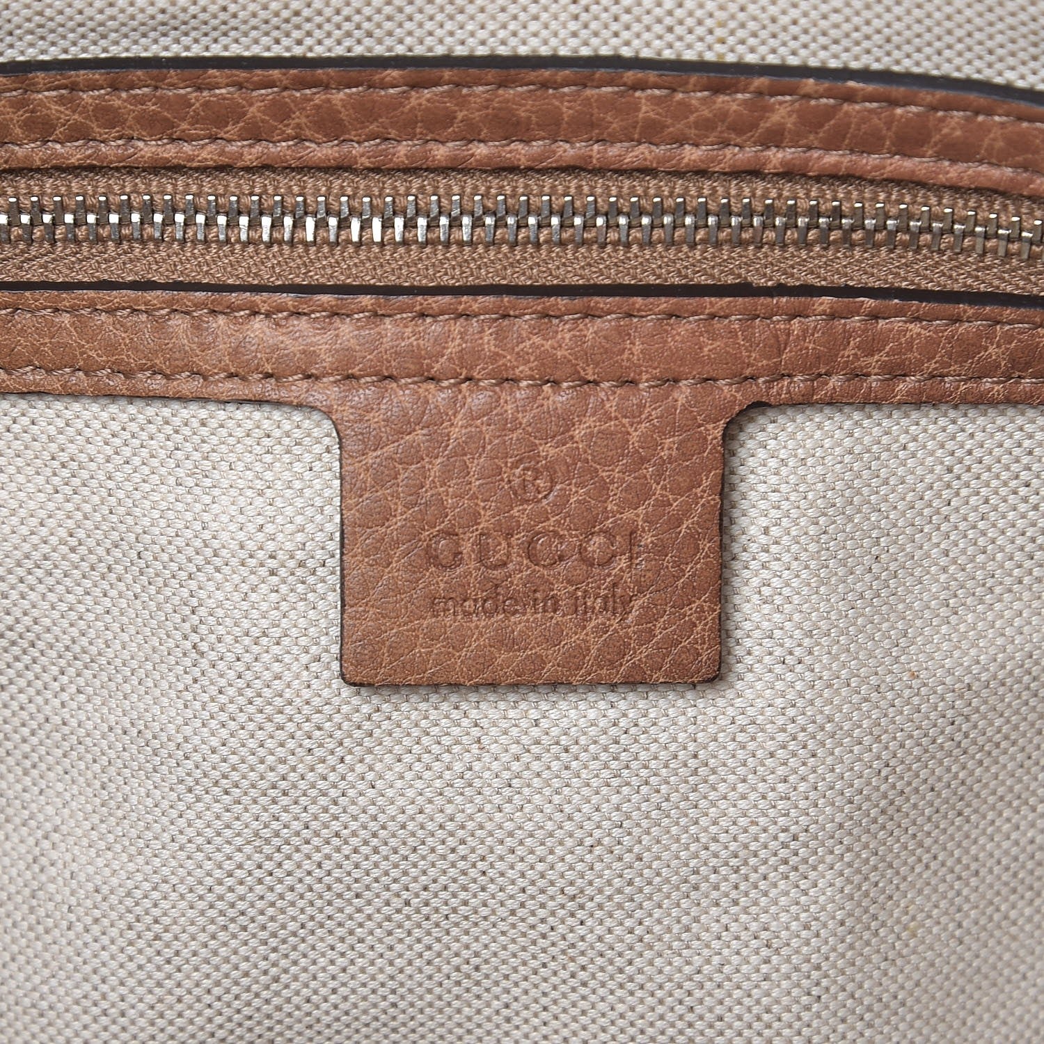 Gucci Pebbled Calfskin Large Miss GG Top Handle Bag Light Cuir 6 of 10