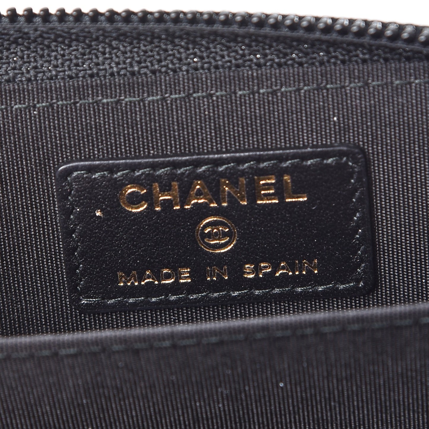 Caviar Quilted Boy Zip Around Coin Purse Wallet Black