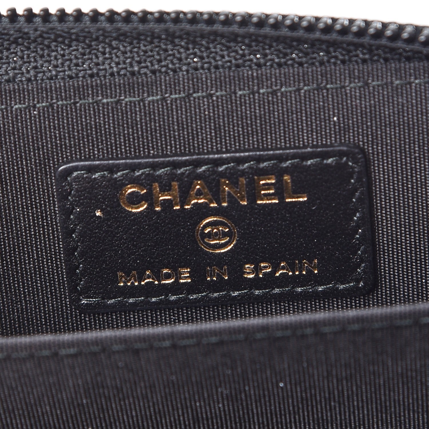 Chanel Caviar Quilted Boy Zip Around Coin Purse Wallet Black 6 of 8