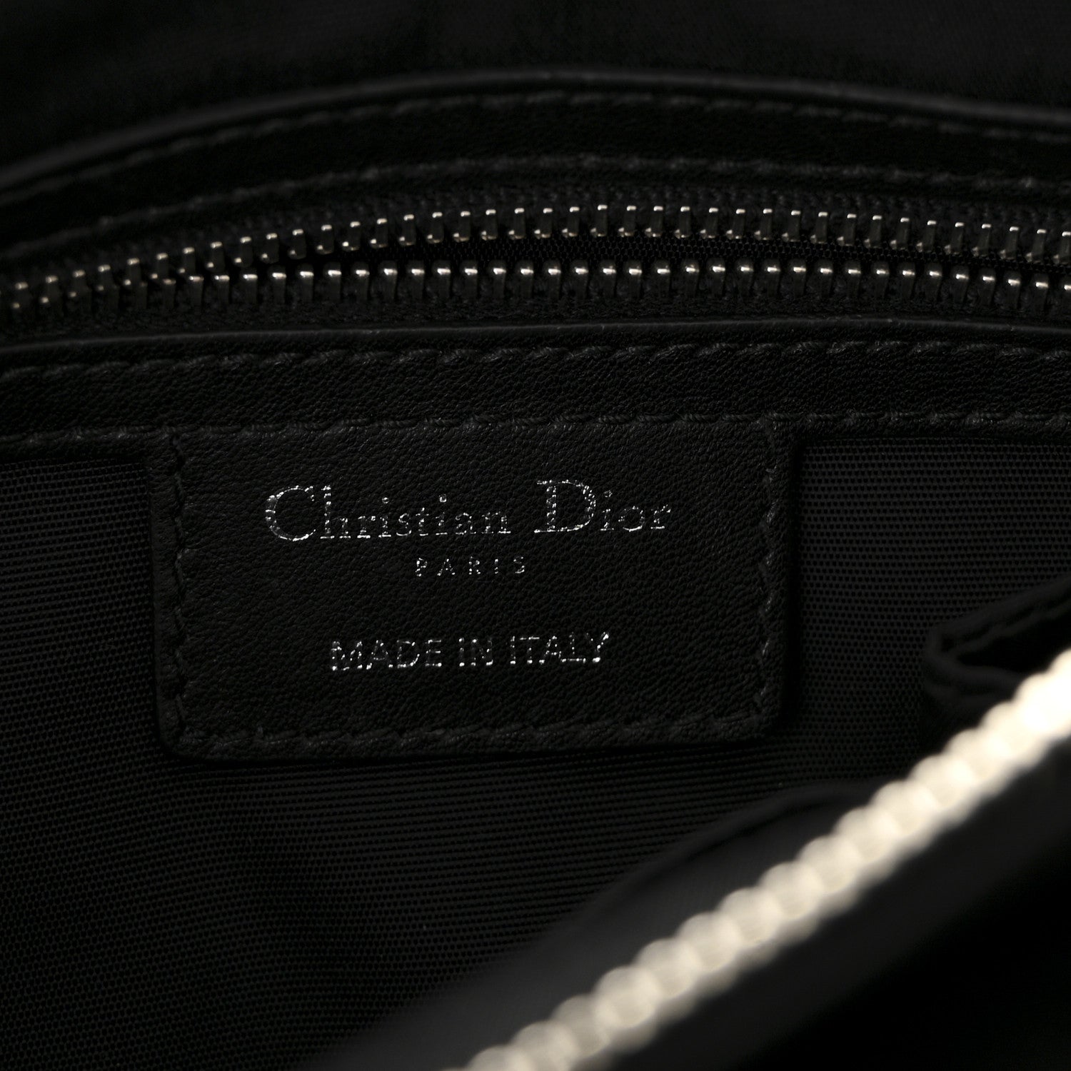 Christian Dior Lambskin Cannage Granville Polochon Black 6 of 10