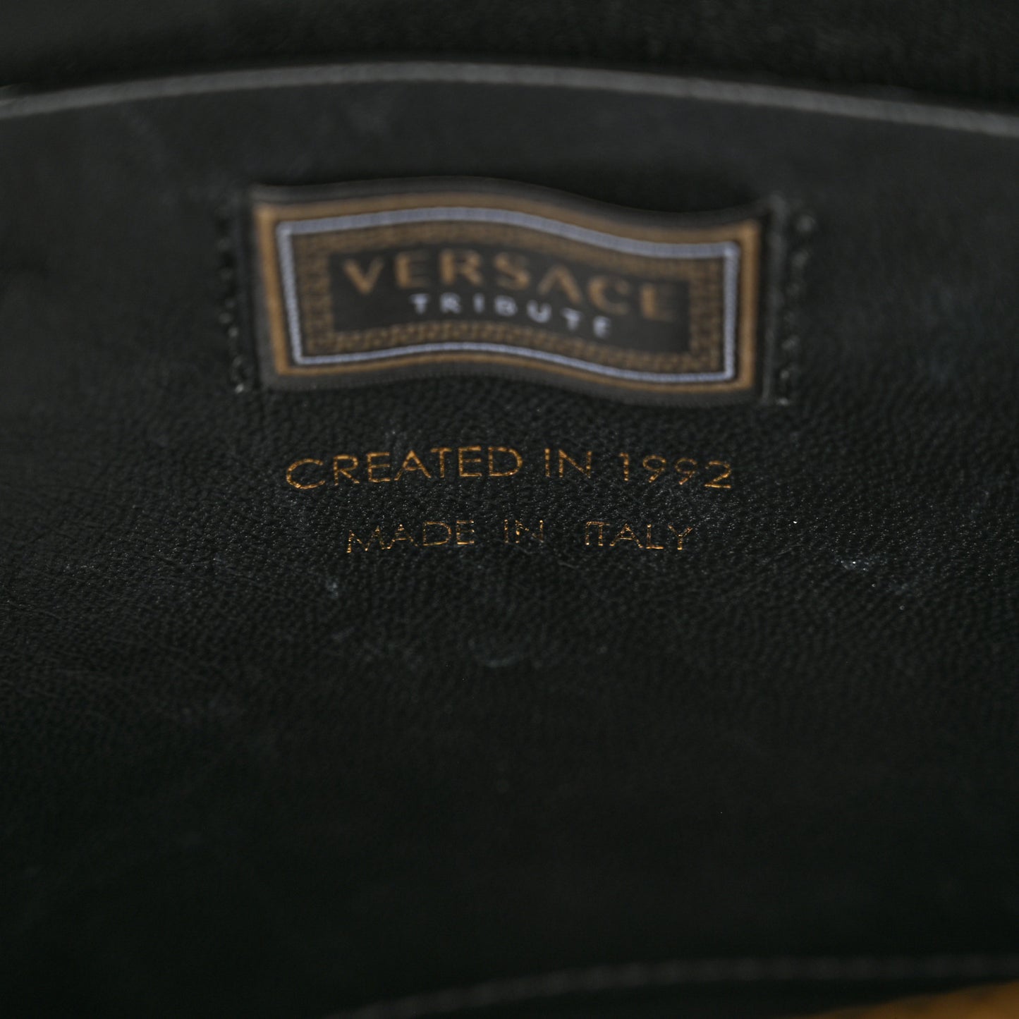 Calfskin Medallion Tribute Bowling Bag Black