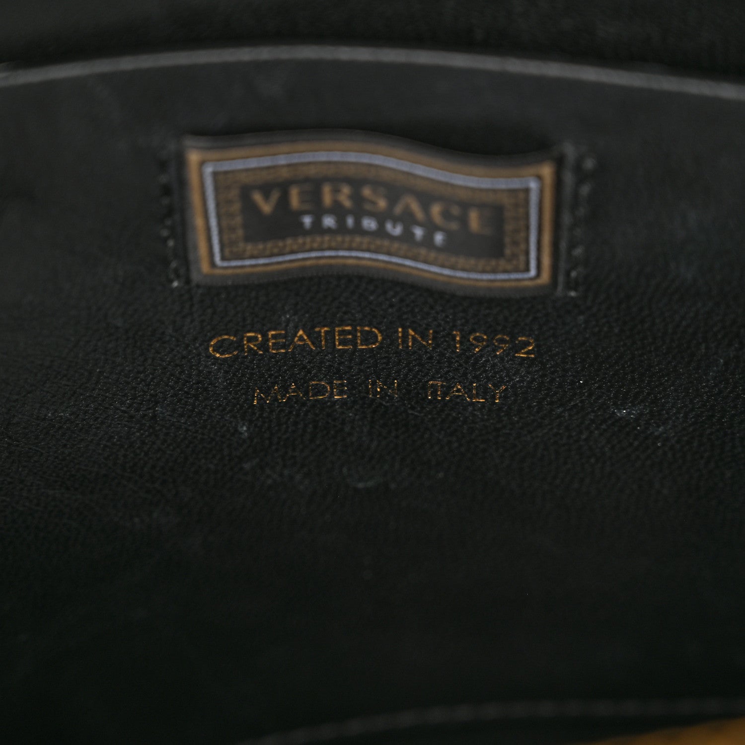 Versace Calfskin Medallion Tribute Bowling Bag Black 7 of 11