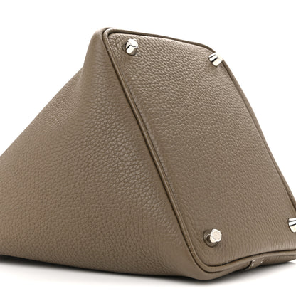 Hermes Taurillon Clemence Picotin Lock 18 PM Etoupe 9 of 14