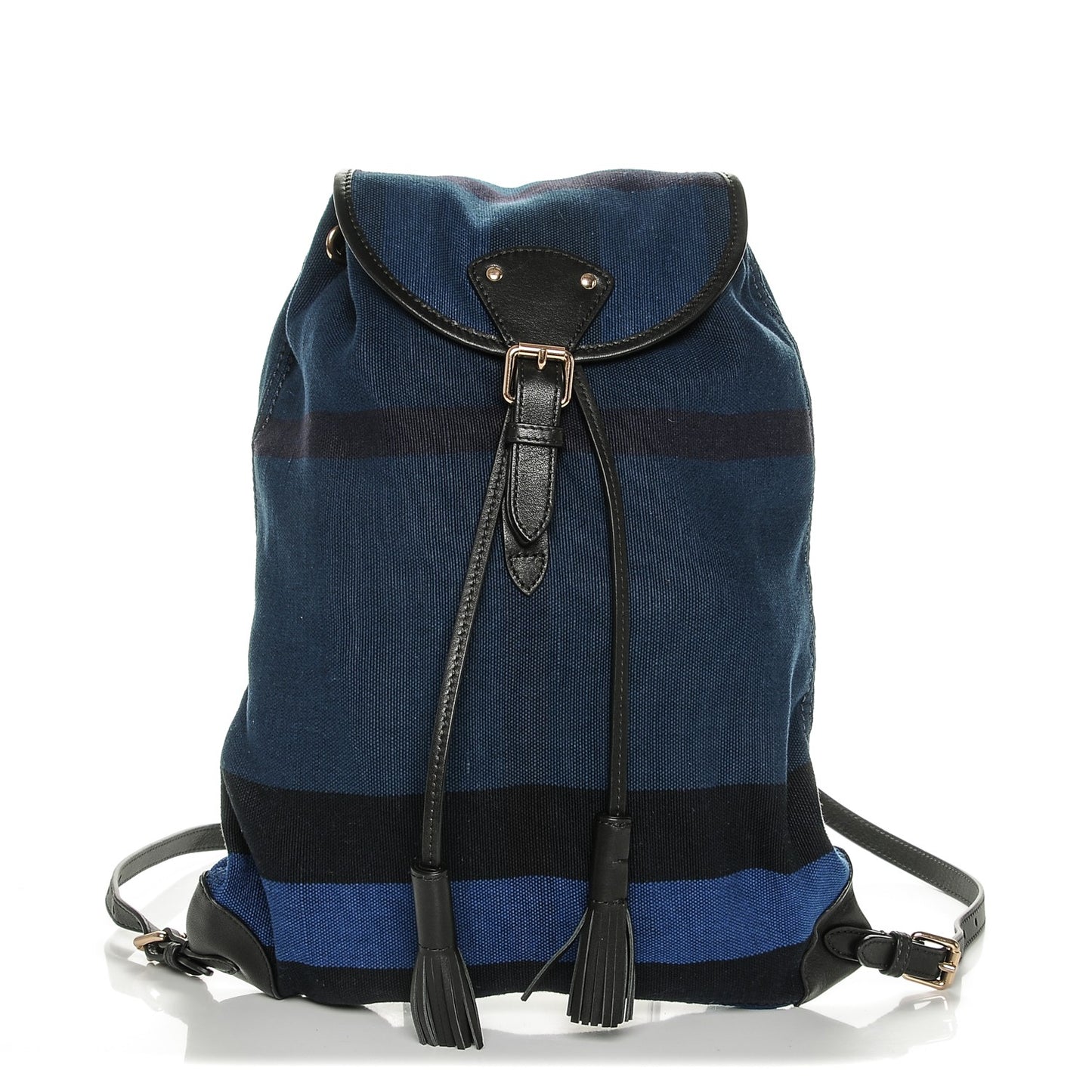 Overdyed Canvas Mega Check Medium Chiltern Backpack Ultramarine Blue