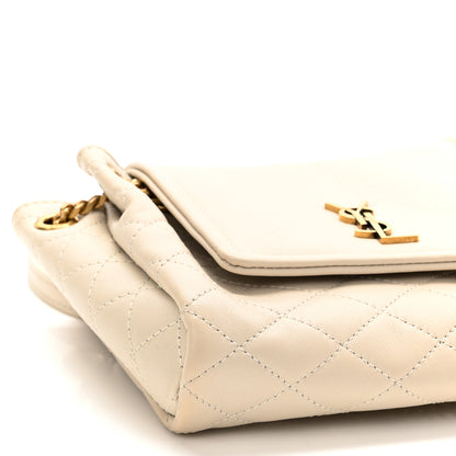 Saint Laurent Lambskin Quilted Monogram Mini Nolita Blanc Vintage 9 of 11