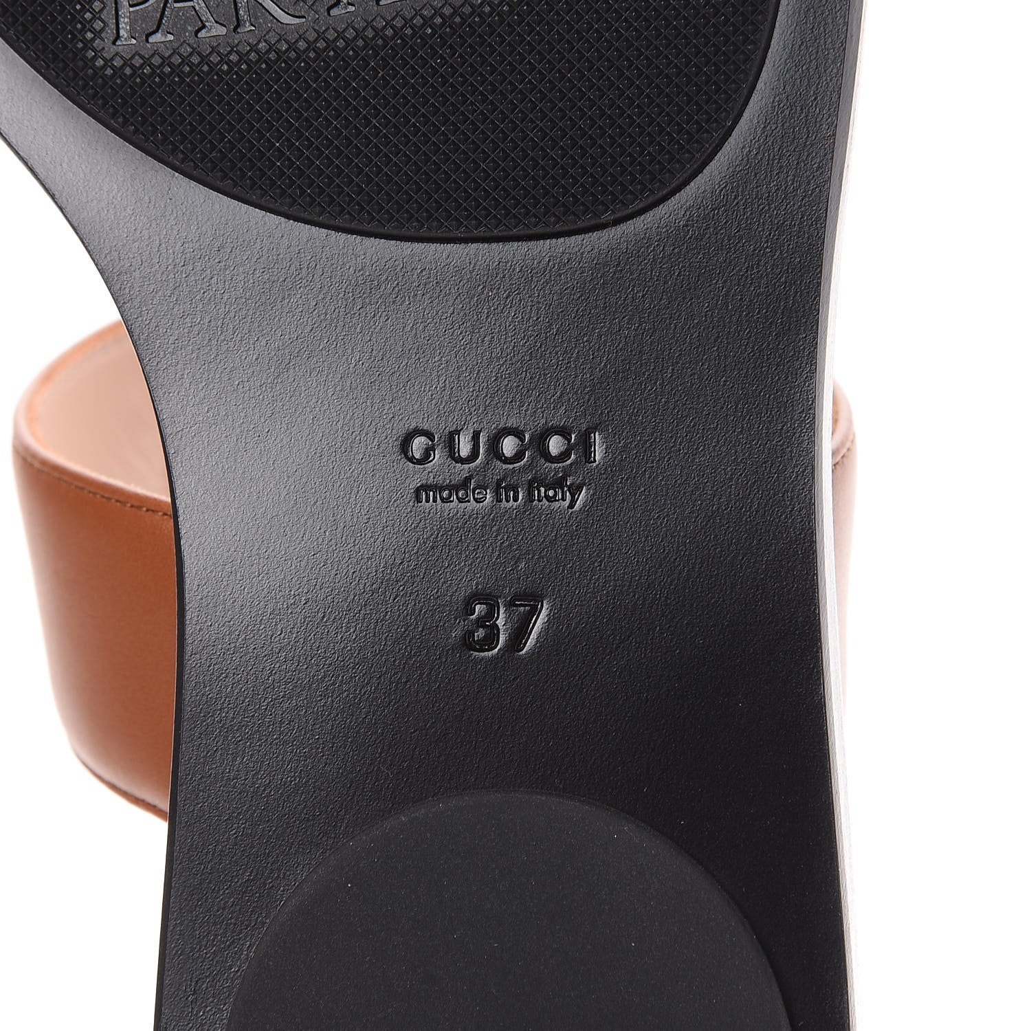 Gucci Calfskin GG Marmont Thong Sandals 37 Cognac 6 of 8