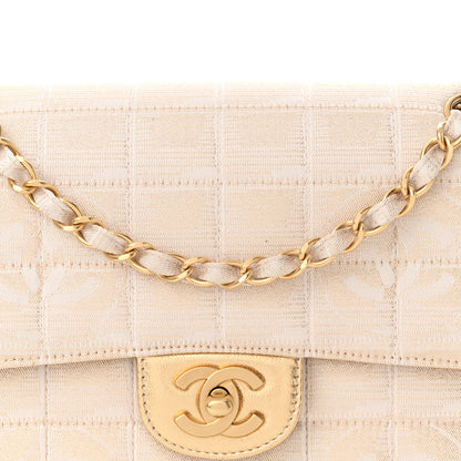 Chanel Metallic Nylon Medium Travel Flap Light Gold 8 of 14