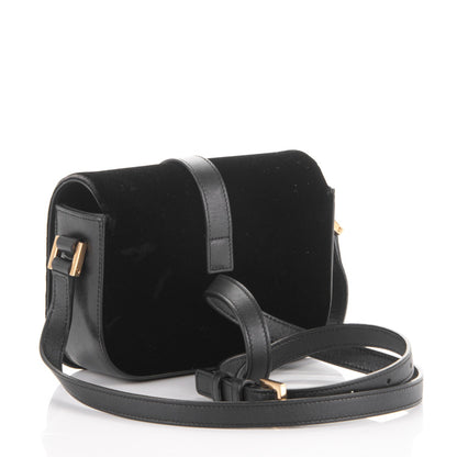 Saint Laurent Velvet Small Monogram Universite Shoulder Bag Black 3 of 6