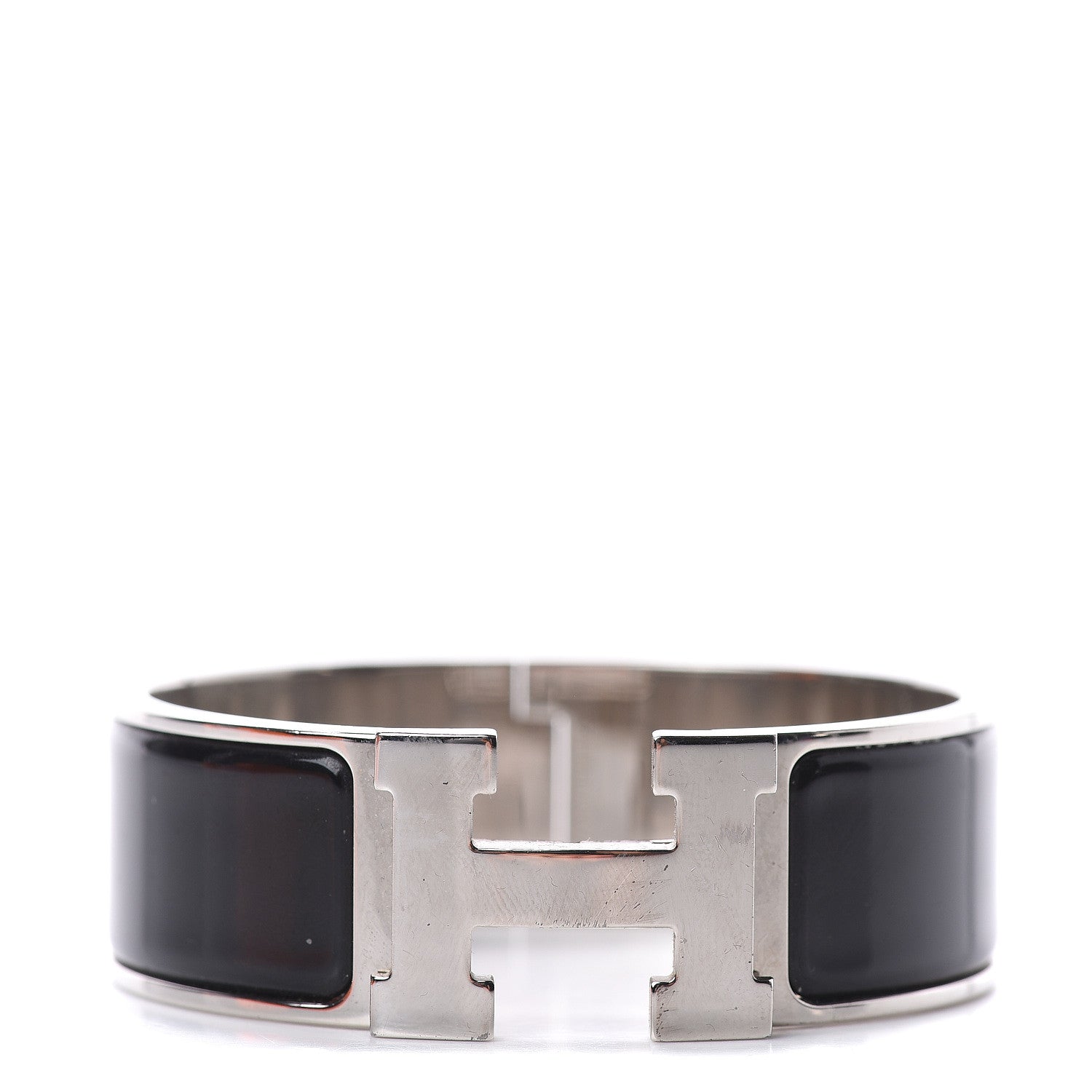 Hermes Enamel Wide Clic Clac H Bracelet PM Black 1 of 3
