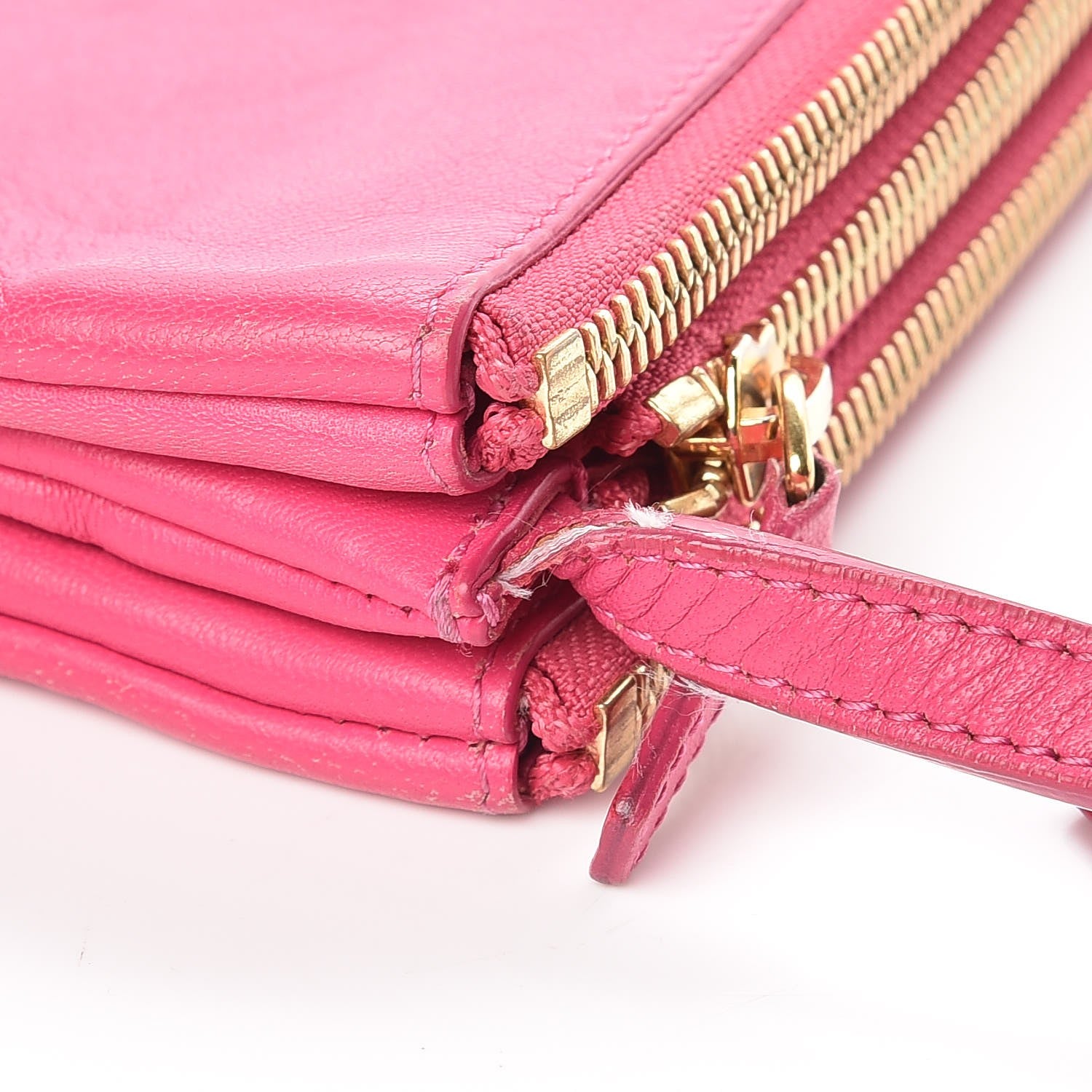 Celine Lambskin Small Trio Crossbody Bag Fluo Fuchsia 12 of 20
