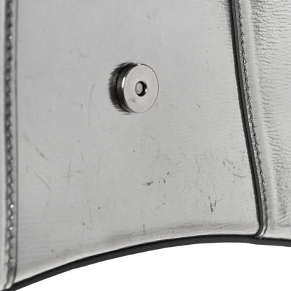 Balenciaga Metallic Textured Calfskin Hourglass Top Handle Bag XS Silver 11 of 14