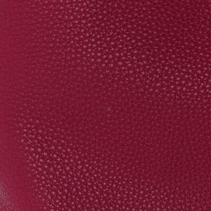 Burberry Grainy Calfskin House Check Medium Banner Tote Mahogany Red 13 of 14
