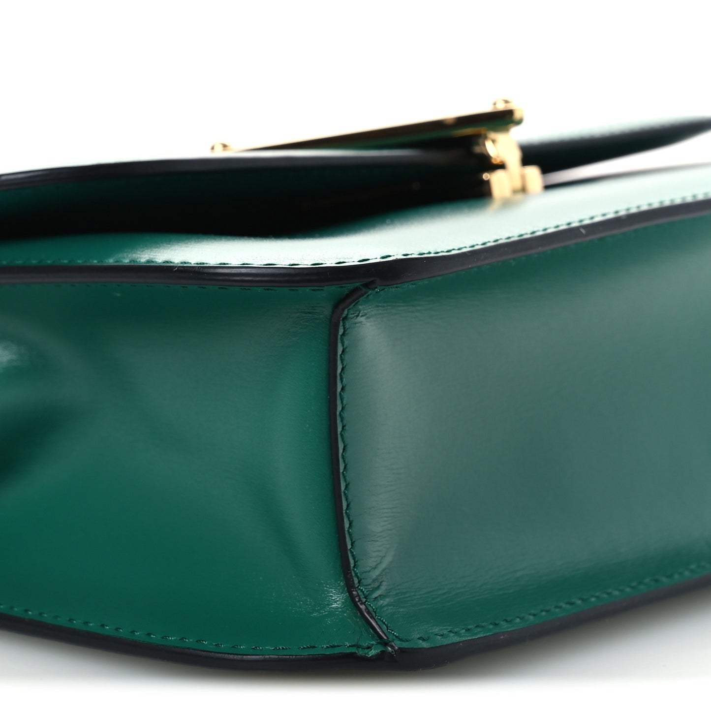 Box Calfskin Triangle Embleme Flap Shoulder Bag Assenzio