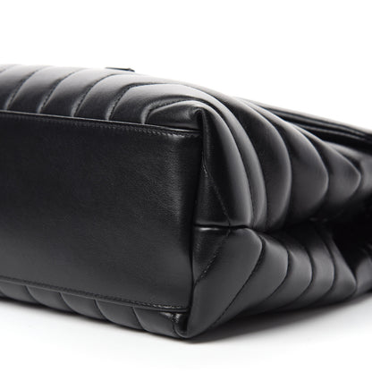 Saint Laurent Calfskin Y Quilted Monogram Medium Loulou Chain Satchel Black 7 of 11