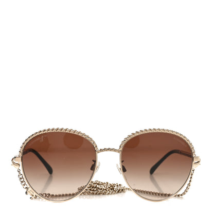 Chanel Chain Pantos Sunglasses 4242 Gold Brown 2 of 7