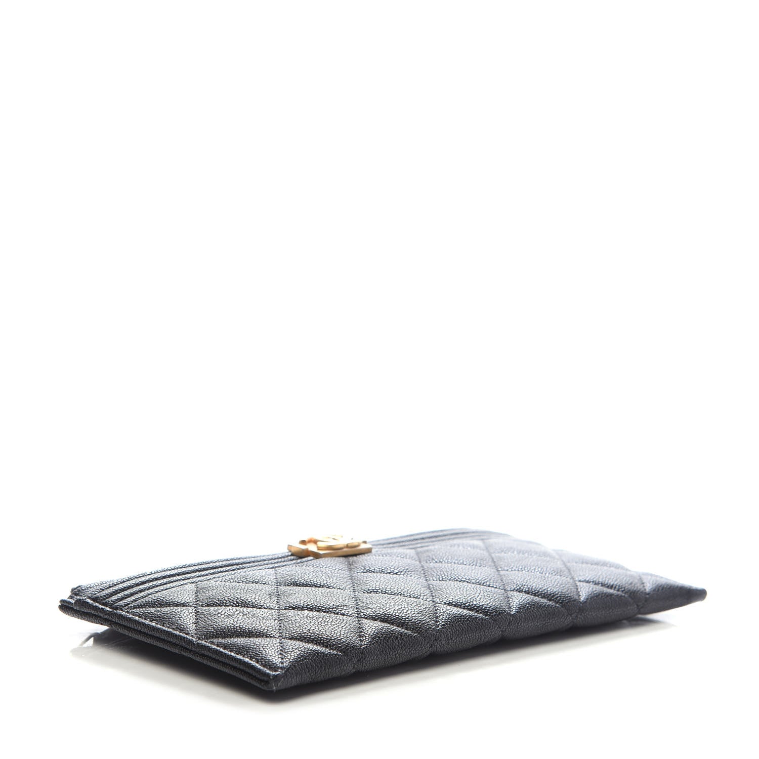 Chanel Caviar Quilted Classic Zip Boy Pouch Black 4 of 9