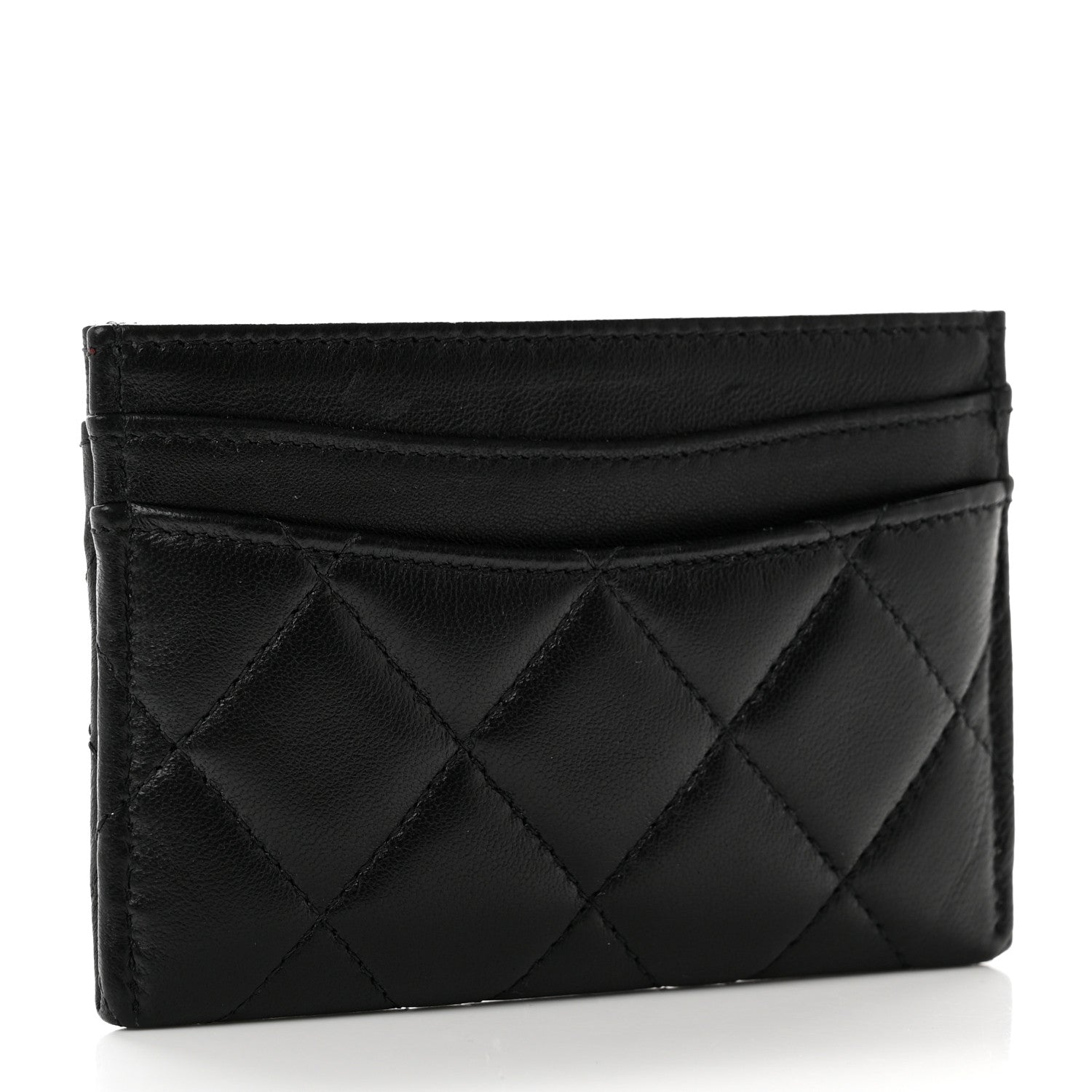 Chanel Lambskin Quilted Card Holder Black 3 of 9