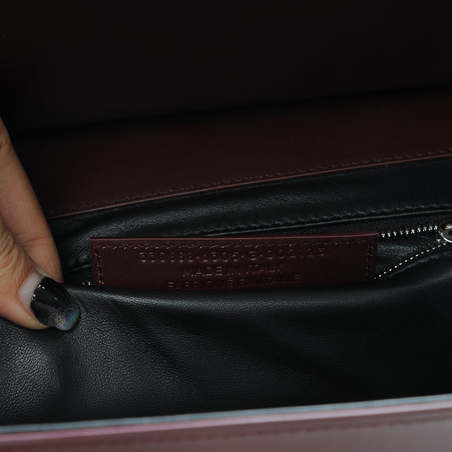 Smooth Calfskin Le Dix M Cartable Shoulder Bag Aubergine