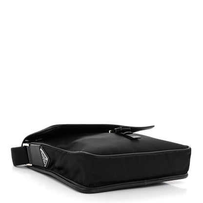 Prada Tessuto Nylon Saffiano Logo Messenger Bag Black 4 of 11