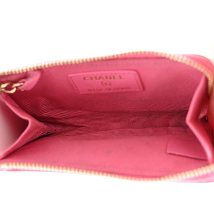 Chanel Caviar Quilted Zipped Key Holder Case Pink 4 of 7
