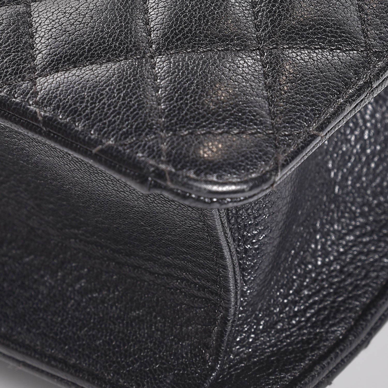 Chanel Goatskin Quilted Small CC University Top Handle Flap Black 9 of 11