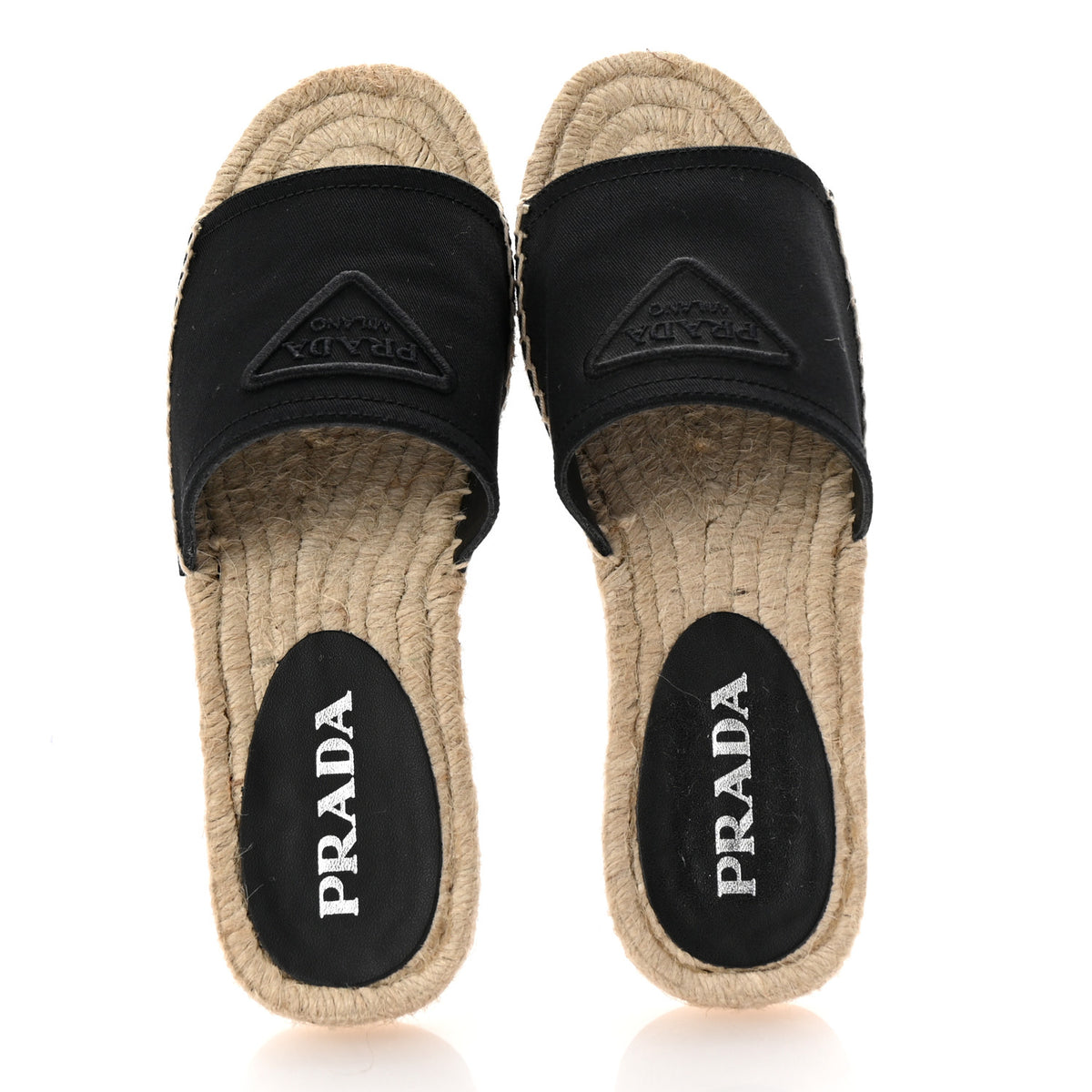 Prada Logo Gabardine Espadrilles Prada Nappa Leather Triangle Logo Espadrilles - Bergdorf Goodman main image 4