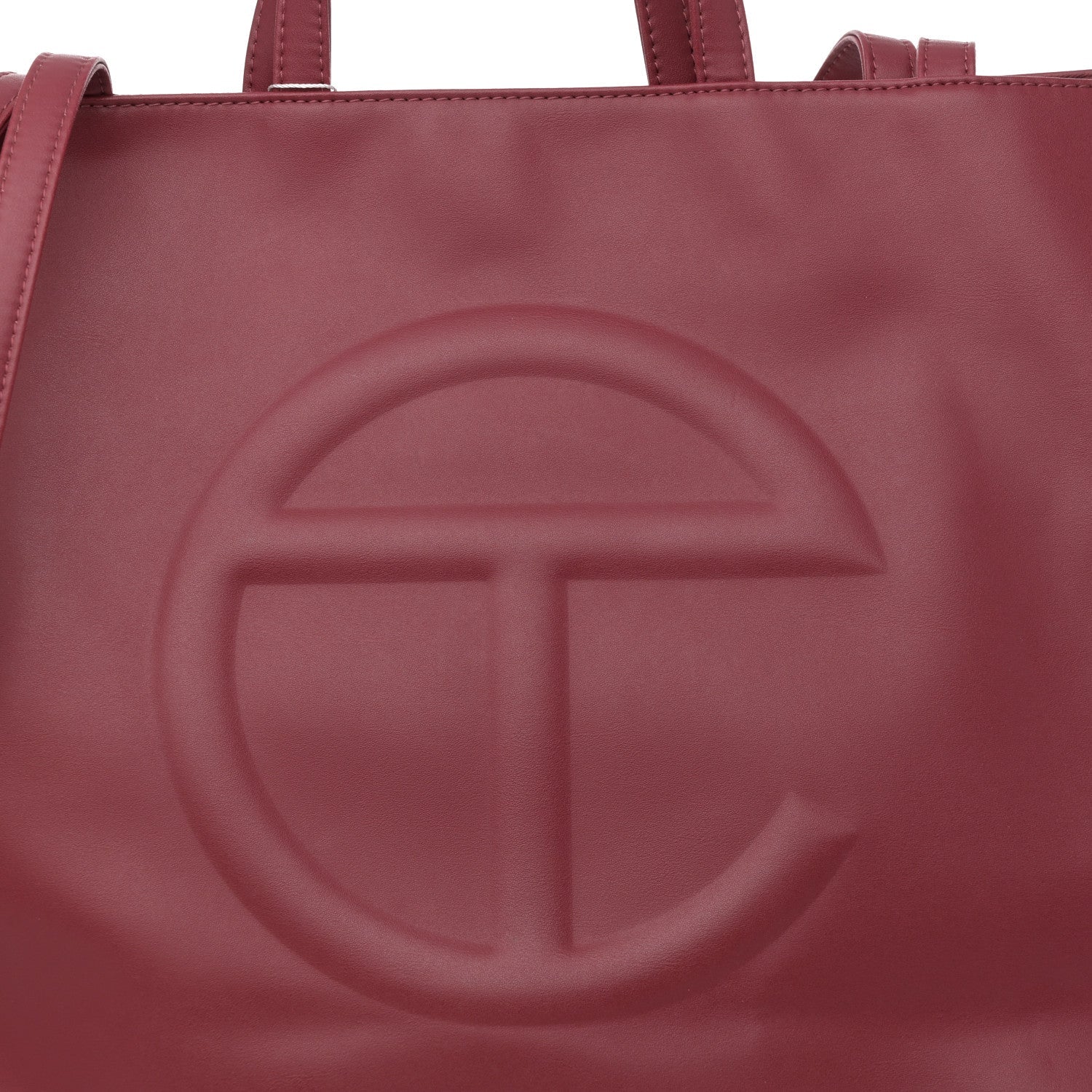 Telfar Vegan Leather Large Shopping Bag Oxblood 8 of 12