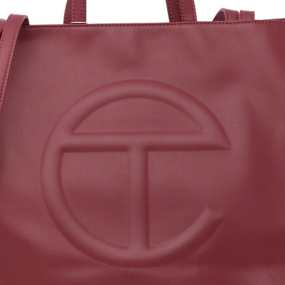Telfar Vegan Leather Large Shopping Bag Oxblood 8 of 12