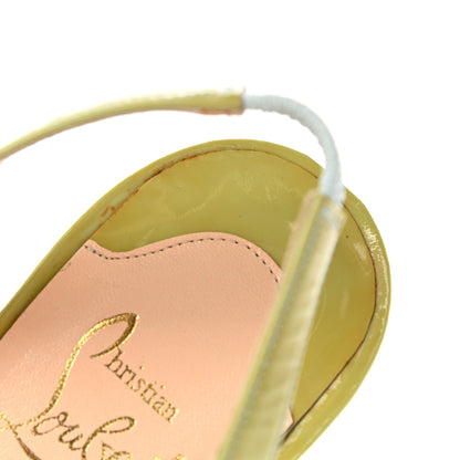 Christian Louboutin Patent Slingback Pumps 39.5 Green 10 of 13