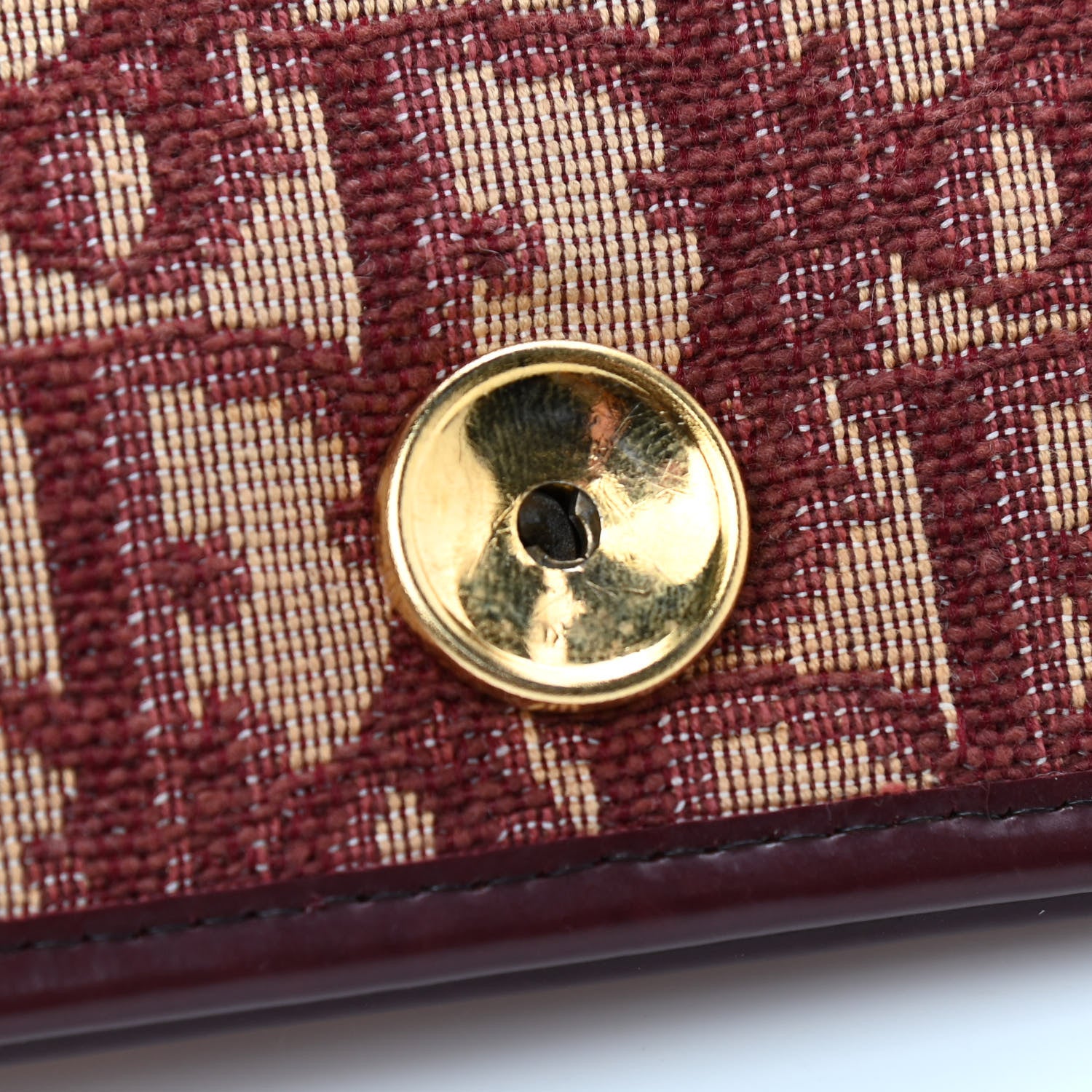 Christian Dior Monogram Chain Flap Burgundy 8 of 8