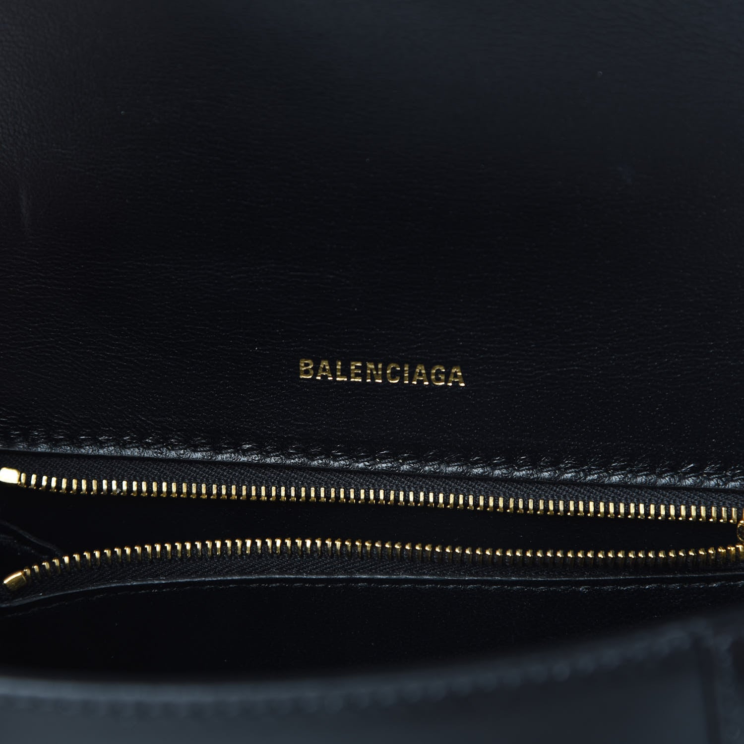 Balenciaga Shiny Box Calfskin Small Hourglass Top Handle Bag Black 7 of 12