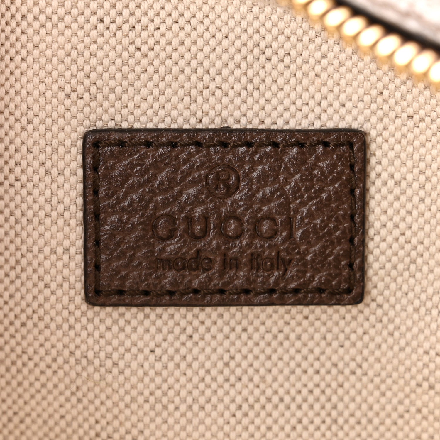 Gucci Monogram Jumbo GG Textured Dollar Calfskin Web Mini Crossbody Bag Camel Ebony New Acero 6 of 11