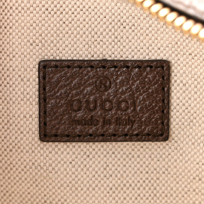 Gucci Monogram Jumbo GG Textured Dollar Calfskin Web Mini Crossbody Bag Camel Ebony New Acero 6 of 11