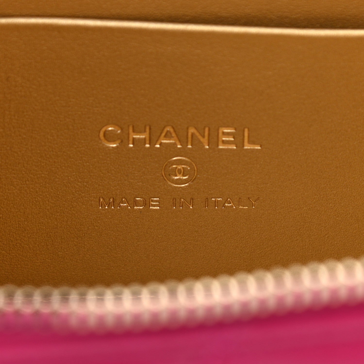 Chanel Lambskin Quilted Small Pearl Crush Vanity Case With Chain Fuchsia 5 of 10