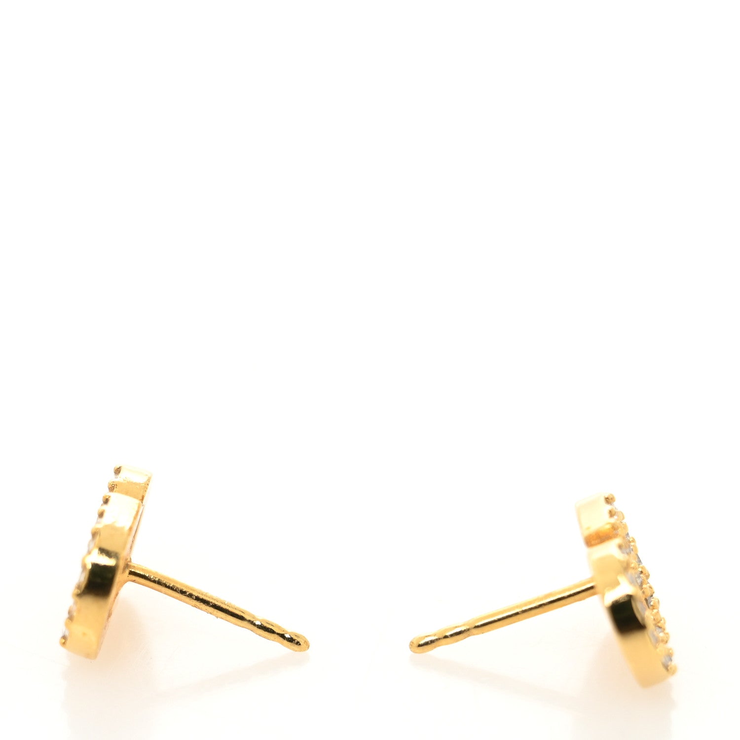 Christian Dior Pearl Crystal Heart Tribal CD Earrings Gold 2 of 3
